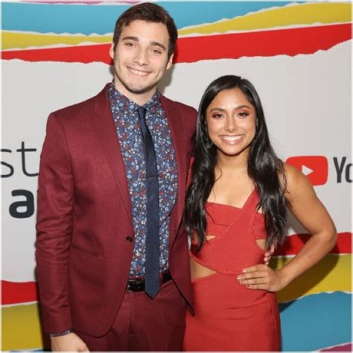 Michelle Khare and Garrett Kennell, as seen in September 2020
