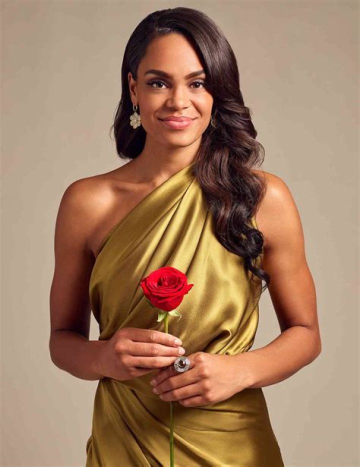 Michelle Young in January 2021 asking everyone to watch The Bachelor at night on ABC