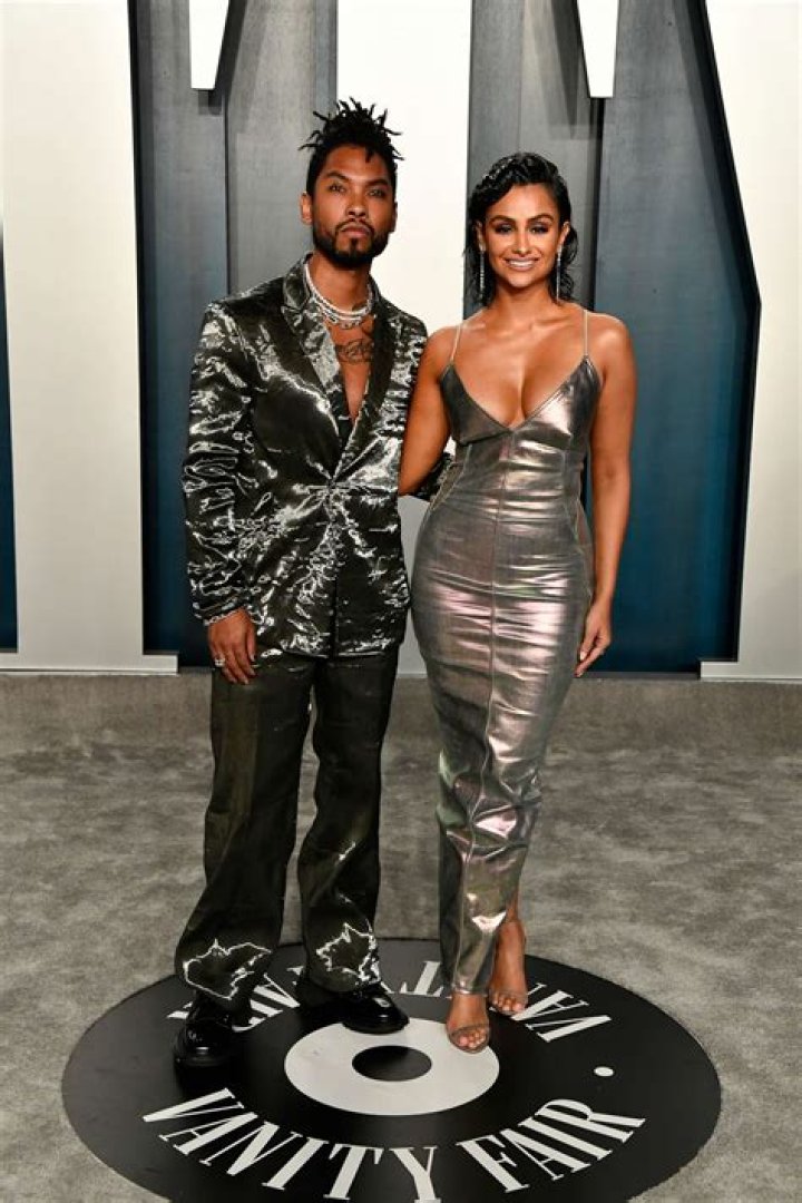 Miguel with Nazanin Mandi at the ALMA Awards 2018