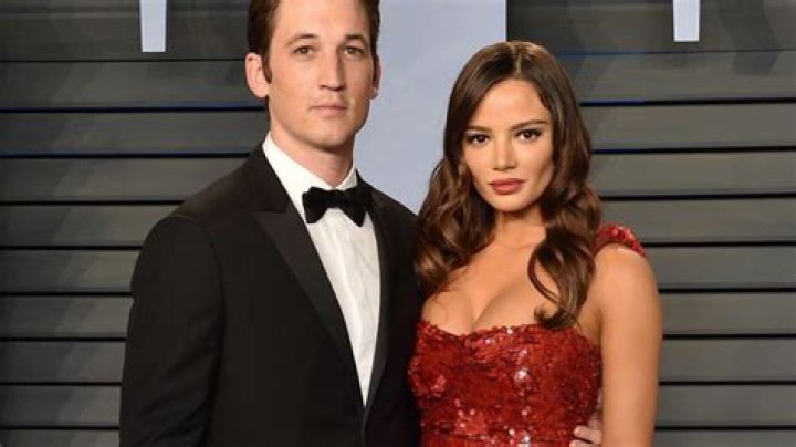 Miles Teller and Keleigh Sperry during 2015 Academy Awards