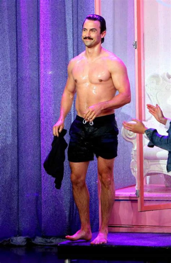 Milo Ventimiglia shirtless on That’s My Boy movie set in 2011
