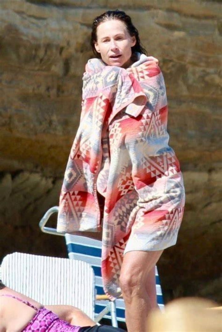 Minnie Driver in bikini at the Malibu beach in September 2011