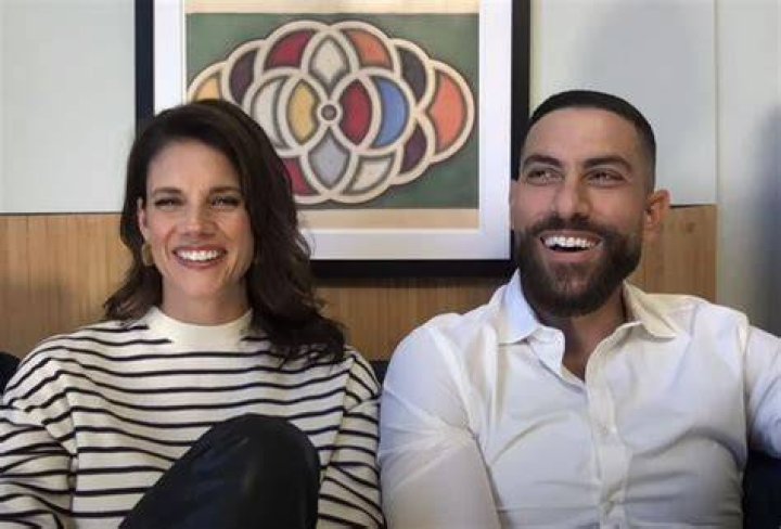 Missy Peregrym with Zeeko Zaki during a press tour in September 2018