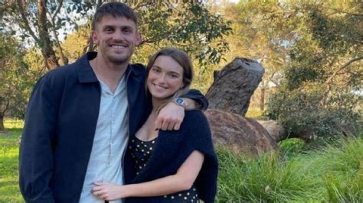 Mitchell Marsh and Greta Mack, as seen in July 2020
