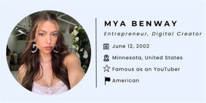 Mya Benway in an Instagram selfie from December 2019
