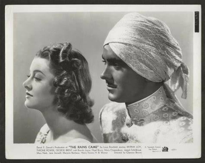 Myrna Loy and Tyrone Power in 'The Rains Came' (1939)