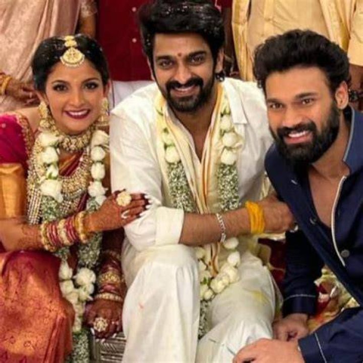Naga Shaurya as seen while posing for a picture along with his mother