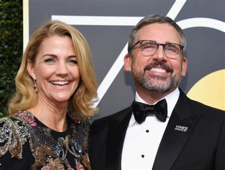 Nancy Carell and Steve Carell at Golden Globe Awards 2015.