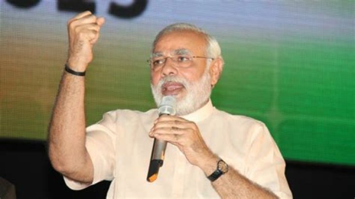Narendra Modi addressing All India Conference on Livestock and Dairy Development in June 2013
