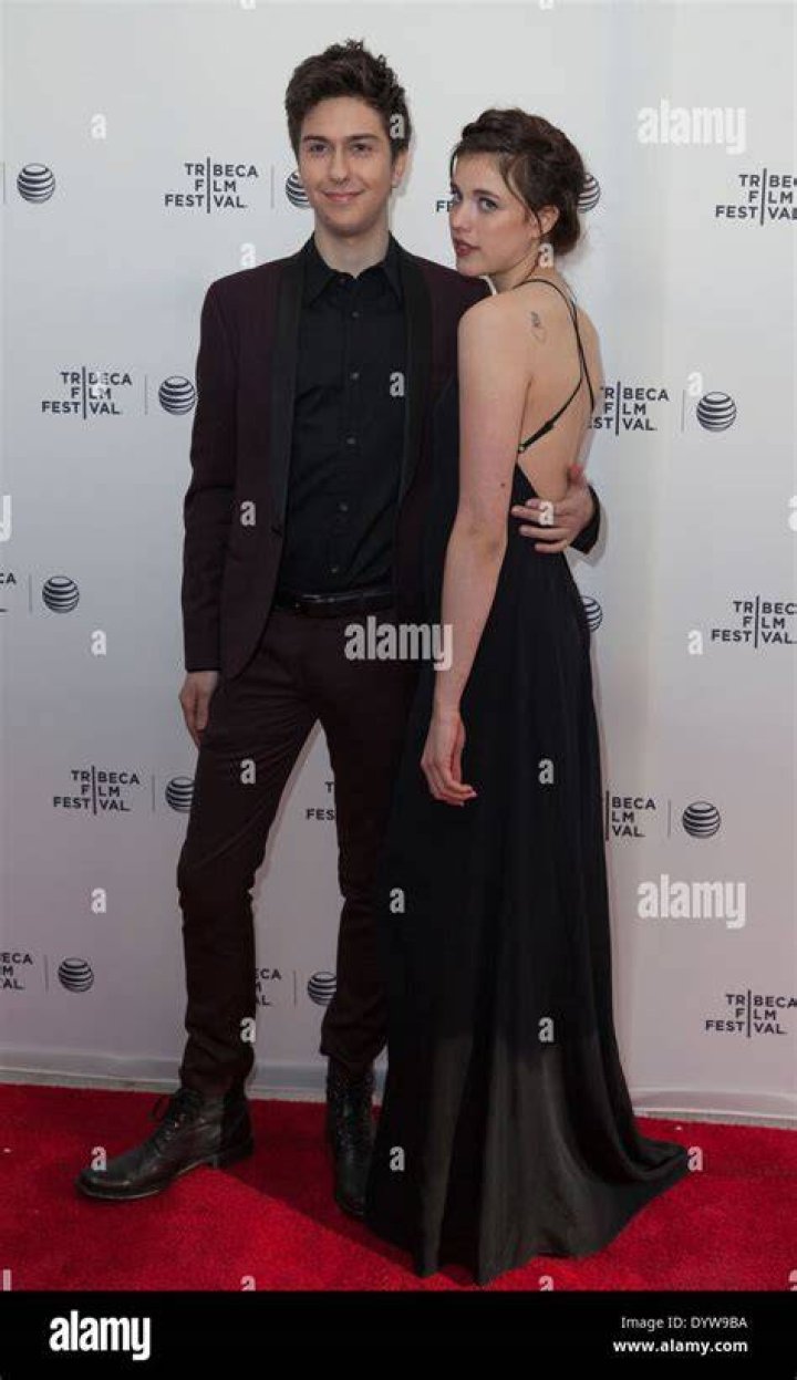 Nat Wolff and Margaret Qualley during the premiere of "The Fault in our Stars" in 2014