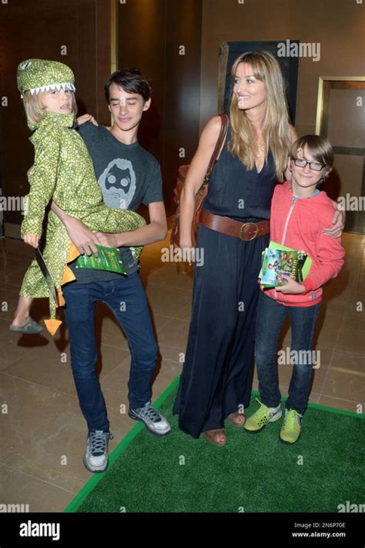 Natascha McElhone and her children Theodore, Otis, and Rex at the White House in October 2016