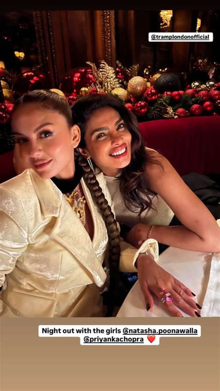 Natasha Poonawalla and Priyanka Chopra (Right)