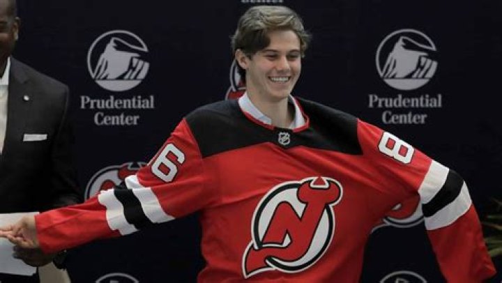 New Jersey Devils centre Jack Hughes in a screenshot from a video that was taken in December 2019