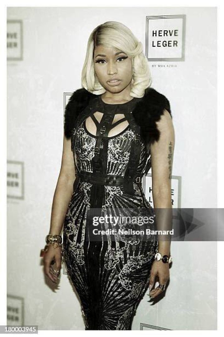 Nicki Minaj during a Herve Leger Spring 2014 Fashion Show
