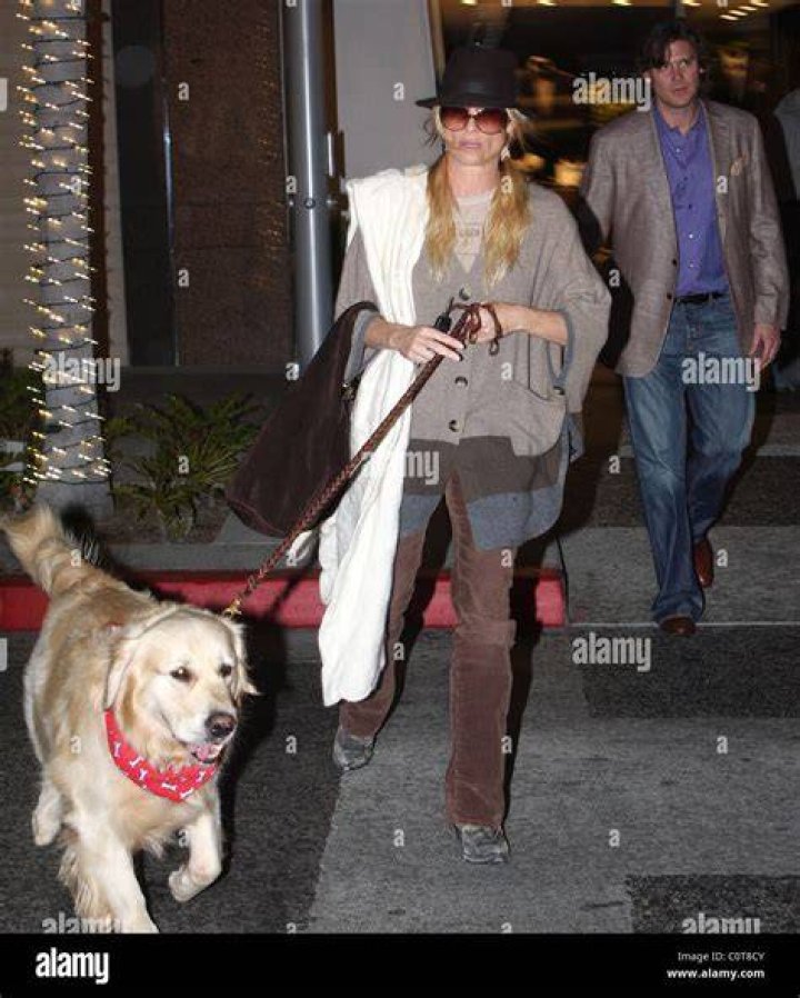 Nicollette Sheridan with her pet dog, as seen in December 2019
