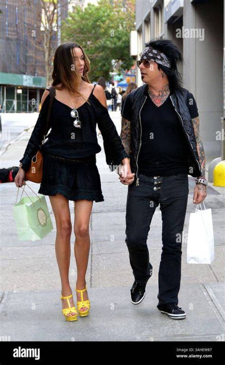 Nikki Sixx with his wife Courtney as seen in July 2019