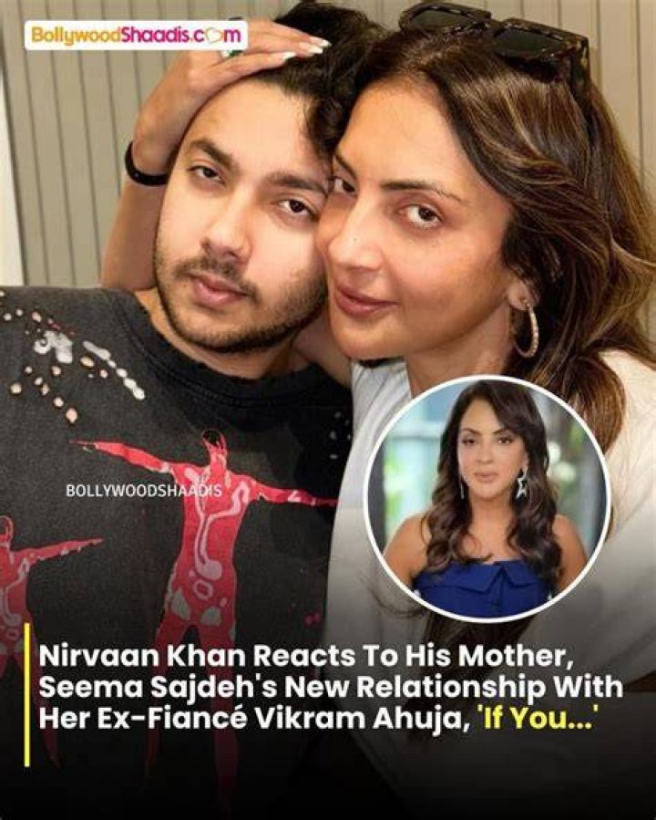 Nirvaan Khan and his mother Seema Sachdev Khan in an Instagram post in February 2020