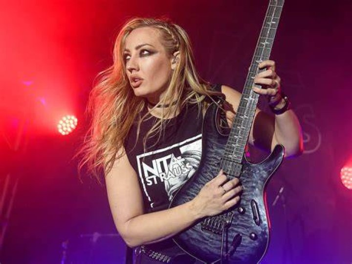 Nita Strauss performing at the Wacken Open Air music festival in 2017