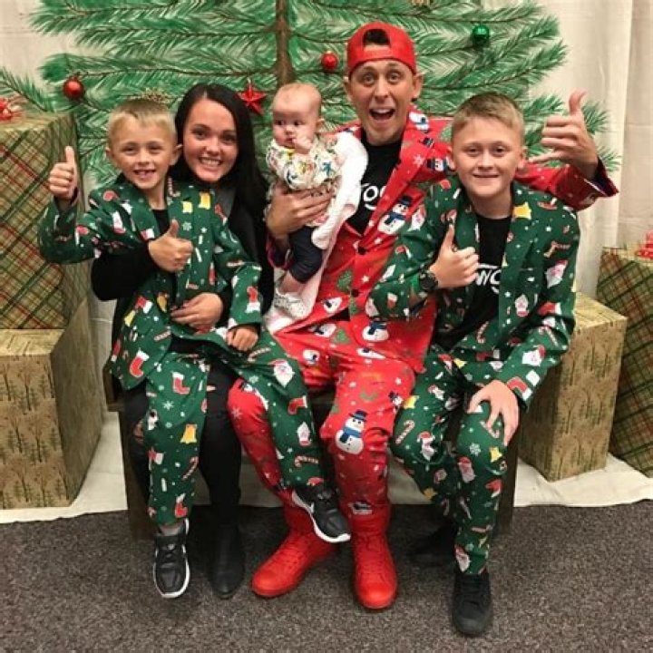 Noah Atwood (Corner Right) as seen in a Christmas picture with his family in December 2017