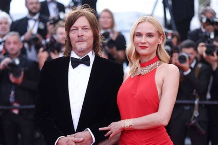 Norman Reedus with Diane Kruger at the premiere of Sky in New York City in April 2016