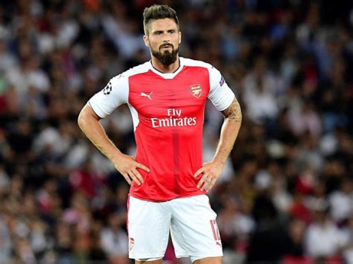 Olivier Giroud of Arsenal after winning by 2-0 over Liverpool in Premier League in 2013