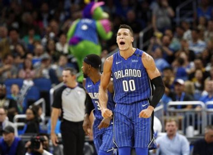 Orlando Magic Aaron Gordon misses the final shot of the game against Washington Wizards Bojan Bogdanovic on March 5, 2017, at the Verizon Center in Washington, D.C