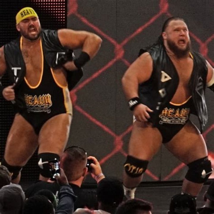 Otis Dozovic (right) and Tucker Knight (left) at NXT TakeOver_ New Orleans in April 2018