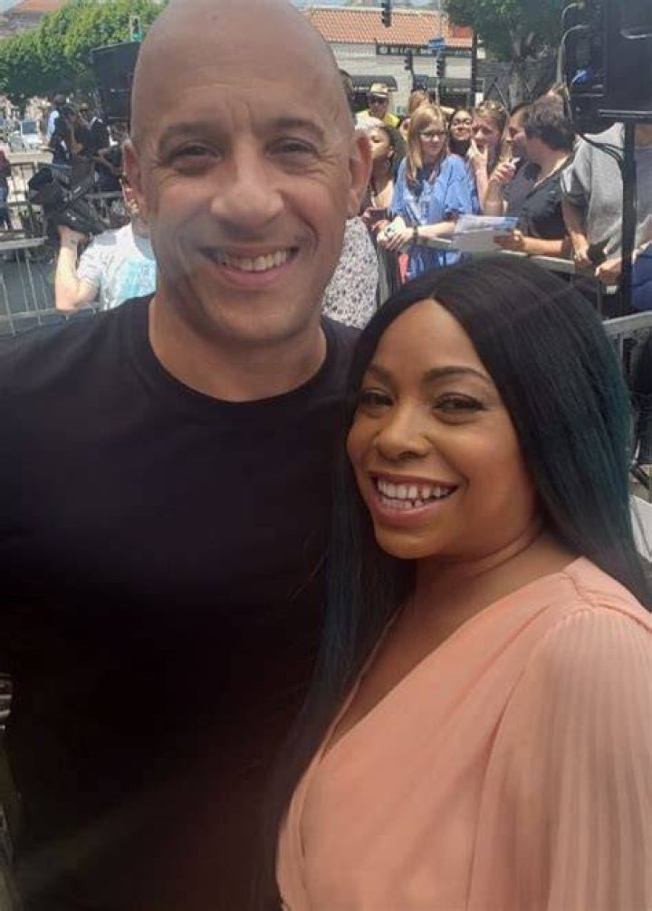 Paula Jai Parker and Vin Diesel smiling for a picture in June 2019