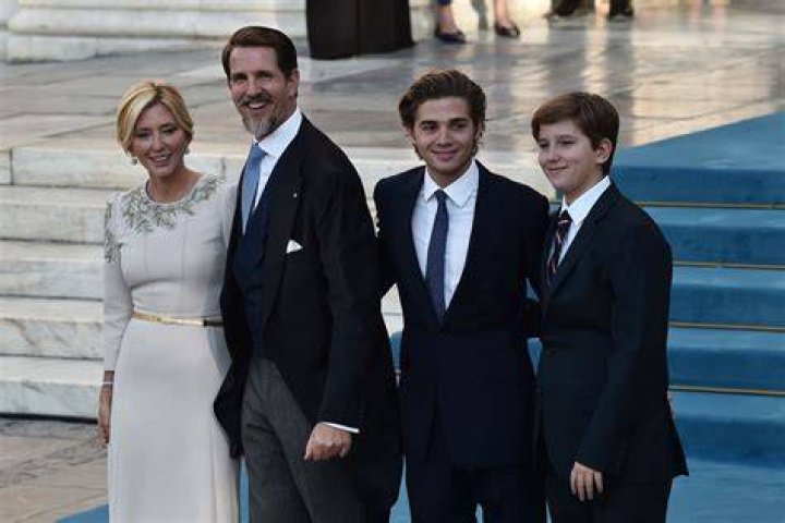 Pavlos with his family as seen in December 2019