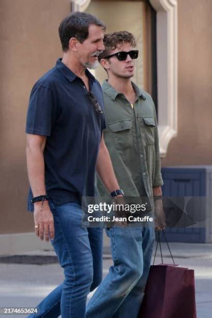 Pavlos with his son as seen in August 2017