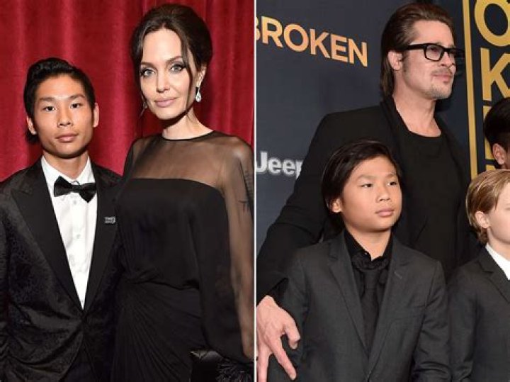 Pax Jolie-Pitt as seen in the arms of his father