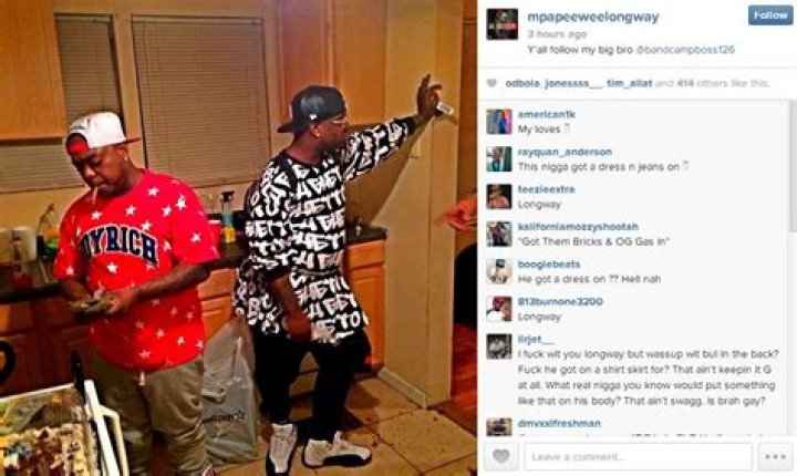 Peewee Longway in an Instagram selfie as seen in April 2018