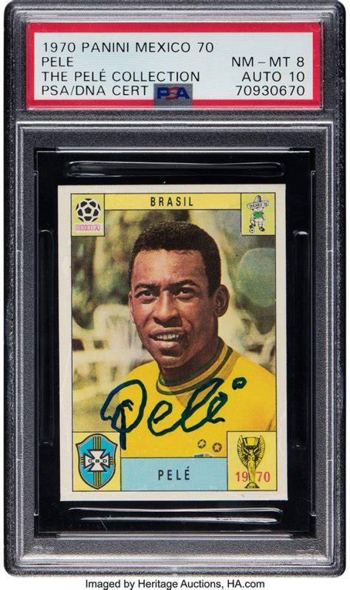 Pel&eacute; Panini Trading Card from 1970