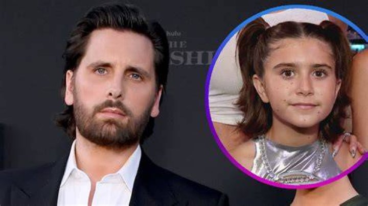Penelope Disick as seen with her mom Kourtney Kardashian and Travis Barker in December 2022