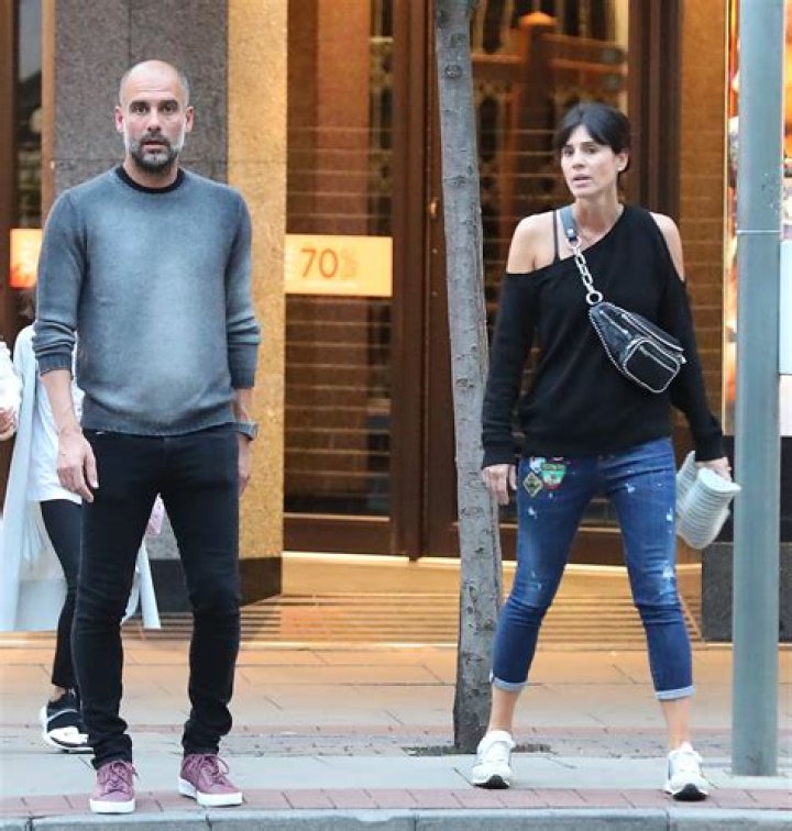 Pep Guardiola and Cristina Serra, as seen in February 2020
