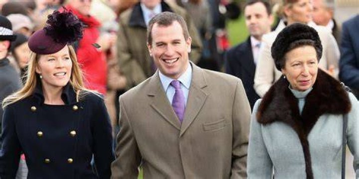 Peter Phillips and Princess Anne at the Team Dressage Final