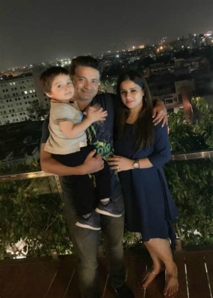 Piyush Chawla with his family as seen in October 2019