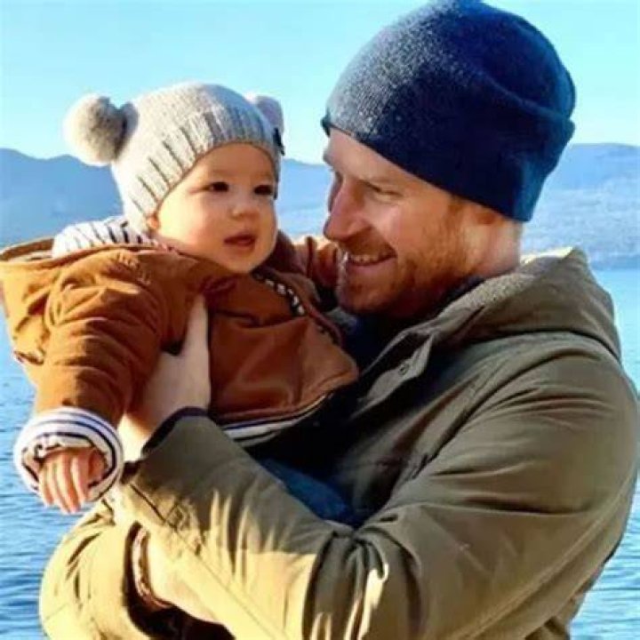 Prince Archie of Sussex in a picture with his father