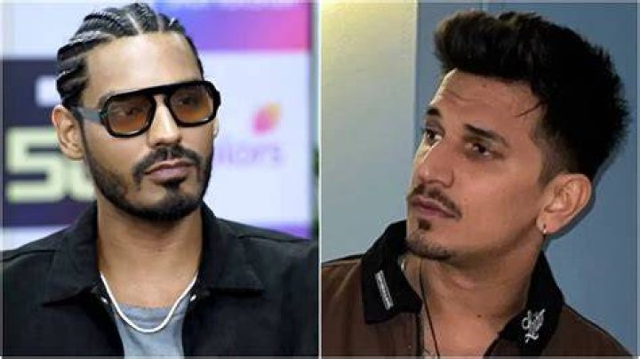 Prince Narula seen with Rannvijay Singha (middle) and Ashish Parmar on the sets of MTV Roadies 2018