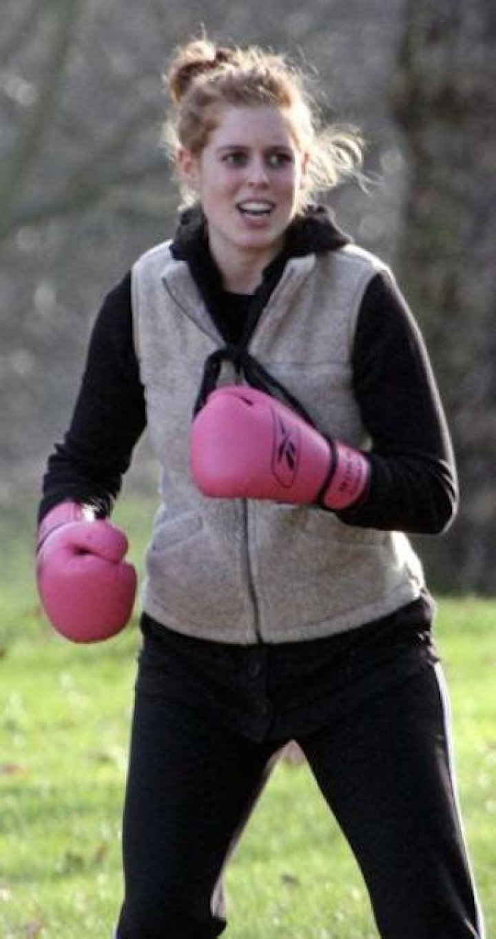 Princess Beatrice boxing workout.