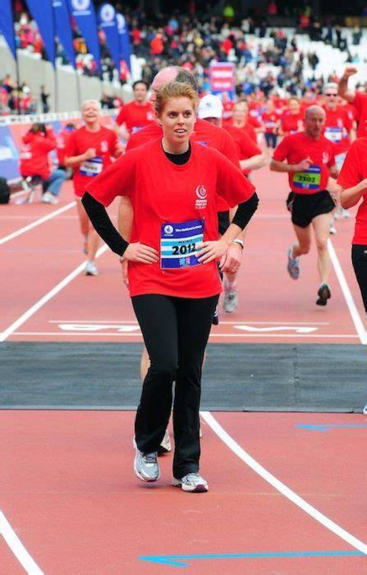Princess Beatrice competes in National Lottery Olympic Park Run.