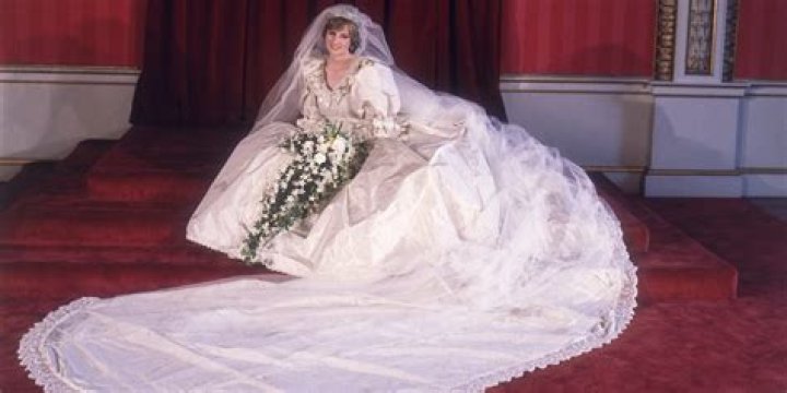 Princess Diana during her wedding with Prince Charles at Buckingham Palace on July 29, 1981