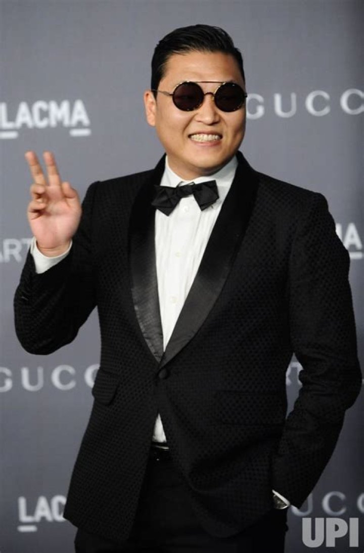 Psy at the LACMA Art + Film Gala Honoring Robert Irwin and Kathryn Bigelow in October 2016 in Los Angeles