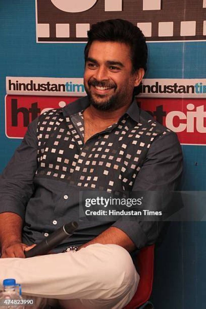 R. Madhavan during the promotion of the film Teen Patti at Big FM studios in 2010