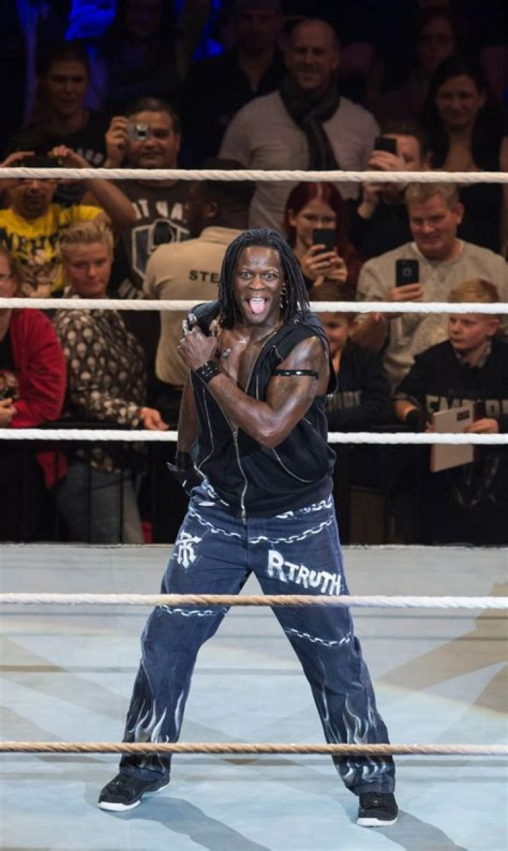 R-Truth in the ring during a WWE Superstars television taping on March 30, 2015