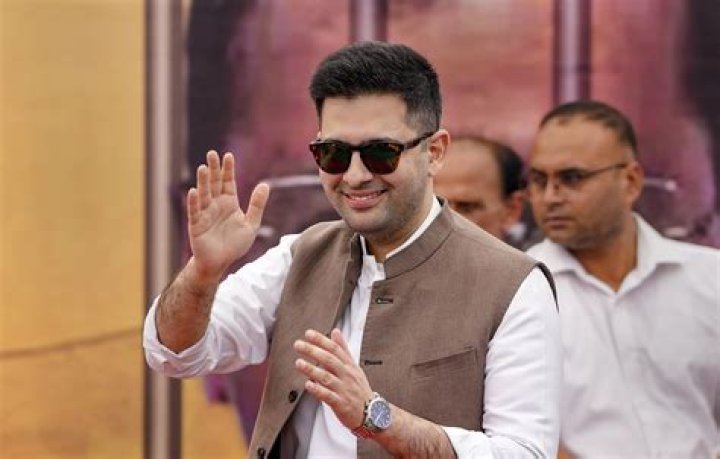 Raghav Chadha as seen in a picture that was taken at the DCW Awards 2023 in March