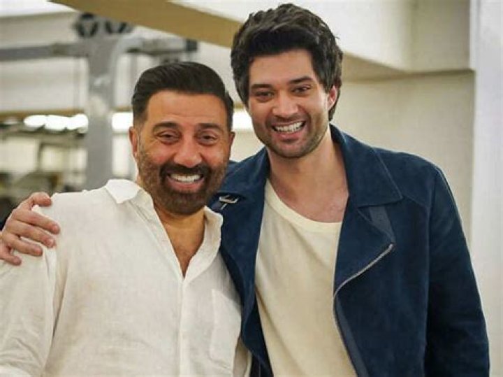 Rajveer Deol and Sunny Deol as seen in a picture that was taken in September 2023