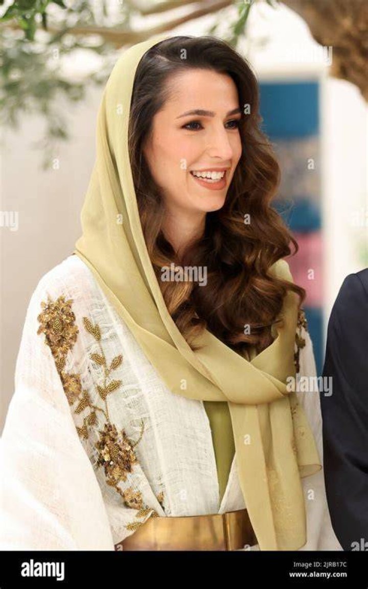 Rajwa Al Saif as seen in a black-and-white picture in April 2023