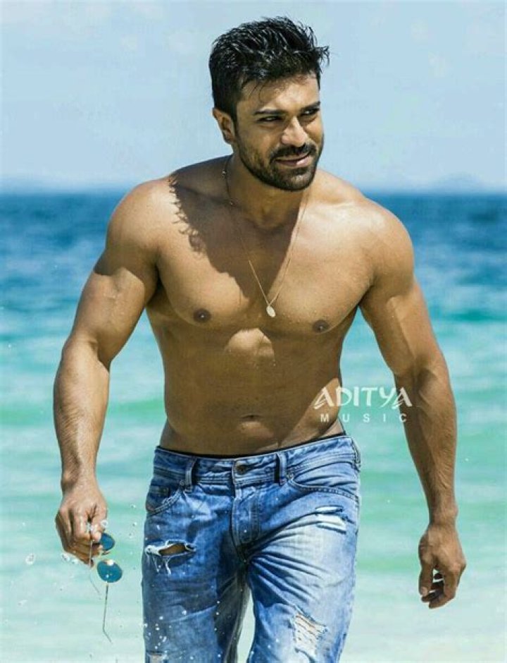 Ram Charan shirtless for the 2016 film Dhruva