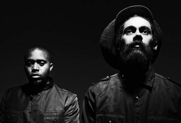 Rapper Nas and Damian Marley performing in Wellington, New Zealand in 2011